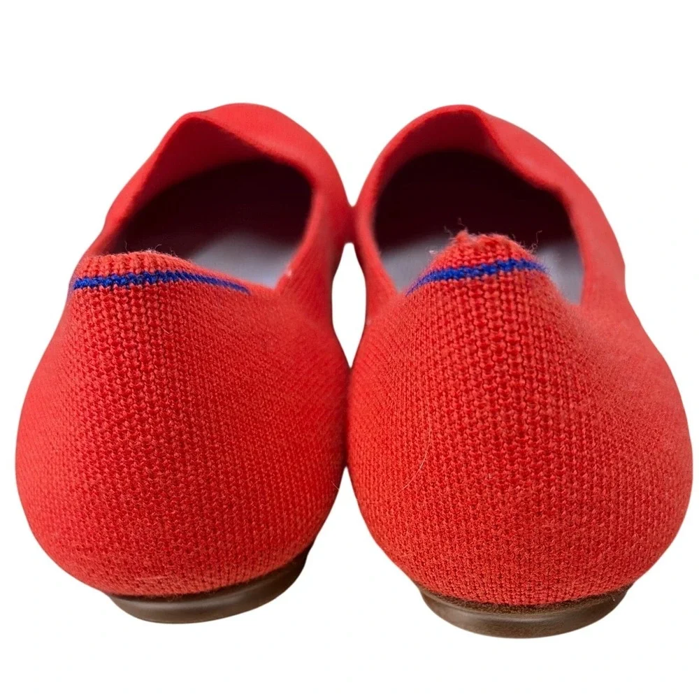 Rothy's Loafer Women 7 Red The Loafer Knit Flat Classic Sustainable Comfort